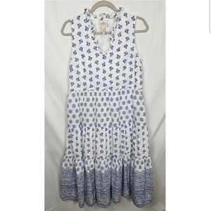 St. John's Bay Floral Blue and White Top